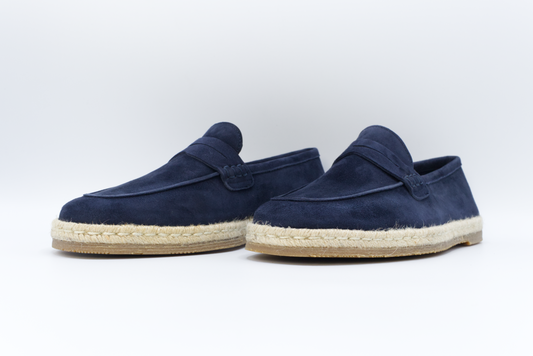 Shop Handmade Men's Suede Espadrille Style Loafer in Blue or browse our range of hand-made Italian sneakers for men in leather or suede. We deliver to the USA and Canada & offer multiple payment plans as well as accept multiple safe & secure payment methods.
